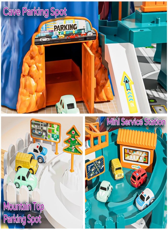 Doloowee Toy Car Ramp Track Dinosaur Climbing Hills - 10 Mini Racer Cars Colorful Construction Play Set for Preschool Gifts Kids Ages 3+ - Image 5